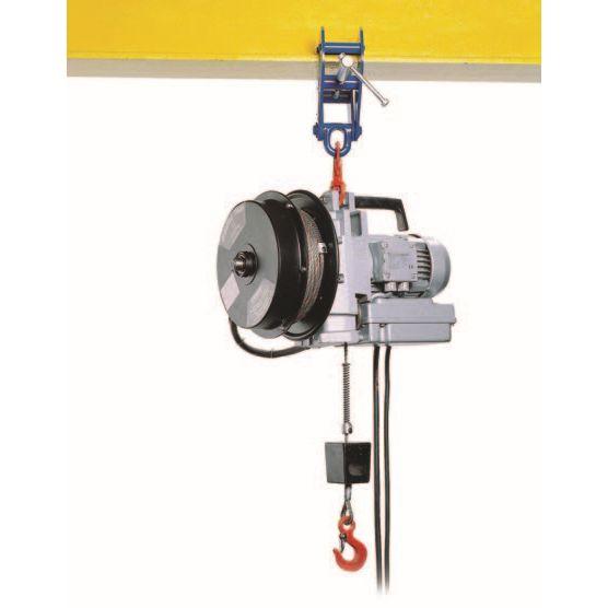 Electric wire rope material hoist Tractel Minifor TR with drum reel