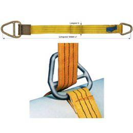Flat sling with 2 slide fasteners FD